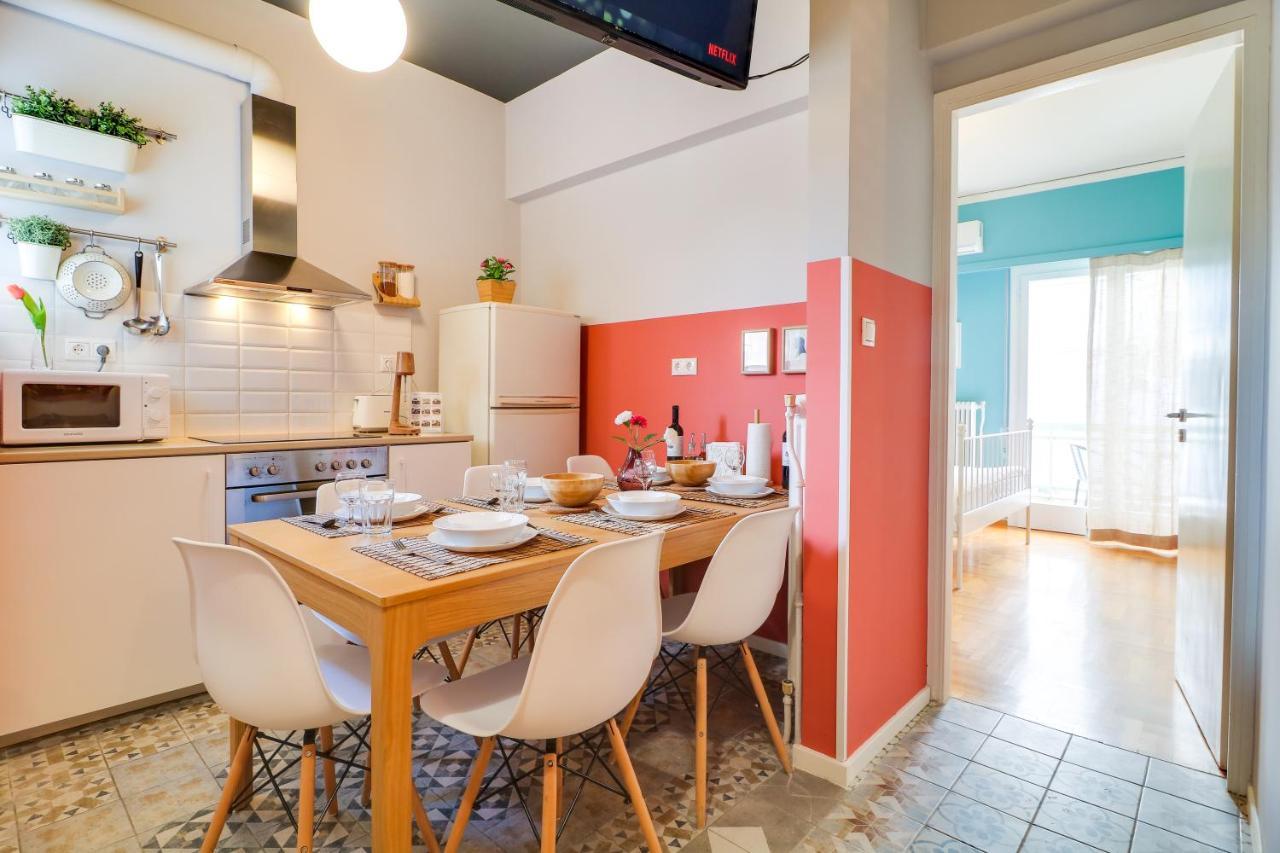 Spacious Central Flat☆3Min To Metro☆Ac|Netflix|Pc 아테네 외부 사진