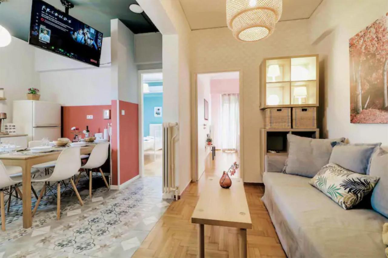 Spacious Central Flat☆3Min To Metro☆Ac|Netflix|Pc 아테네 외부 사진