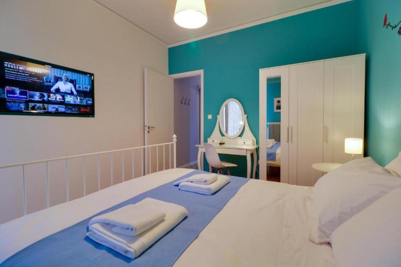 Spacious Central Flat☆3Min To Metro☆Ac|Netflix|Pc 아테네 외부 사진